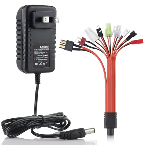 RC Battery Charger for T-raxxas Smart NiMH/NiCd Battery Charger for 4.8V 7.2V 8.4V 9.6V Battery Compatible 2.4V-12V NiMH/NiCD Pack - size: NiMH/NiCd Battery Charger