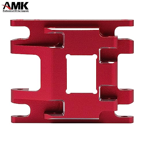 Aliuminum Alloy TRX4M Upgrades Transmission Gearbox Skid Plate with 11T Pinion Gear Box Housing for 1/18 RC Crawler 97054-1 Defend 97074-1 Bronc (Plate-Red) - color: Plate-red