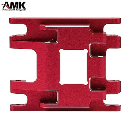 Aliuminum Alloy TRX4M Upgrades Transmission Gearbox Skid Plate with 11T Pinion Gear Box Housing for 1/18 RC Crawler 97054-1 Defend 97074-1 Bronc (Plate-Red) - color: Plate-red