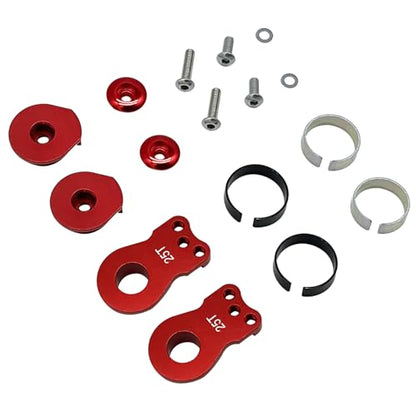 Aluminum 25T Servo Saver 3 Holes Adjustable Hi-Torque Servo Horn Compatible with 1/8 1/10 RC Car Crawler SCX10 Boat Capra TRX4 TRX6 RC Boat Parts