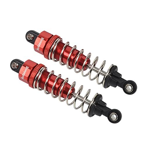 Aluminum Front & Rear Shock Absorber Assembled for Tamiya TT-02B Redcat Hongnor LRP HPI Team LOSI 1/10 Buggy Car (Red) - color: Red
