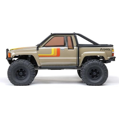 Axial SCX10 III 1987 Toyota SR5 4X4 RC Truck 1/10, Tan | RTR Brushed Rock Crawler, AXI-2062T1, Lipo Battery and Charger Not Included - color: Tan