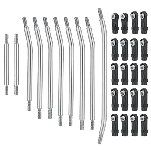 RCHUBAM RC Linkage Kit for Element RC Enduro Trail Truck 1/10 RC Crawler | Stainless Steel Link Rod End Set,High Clearance Suspension Chassis Links Kit