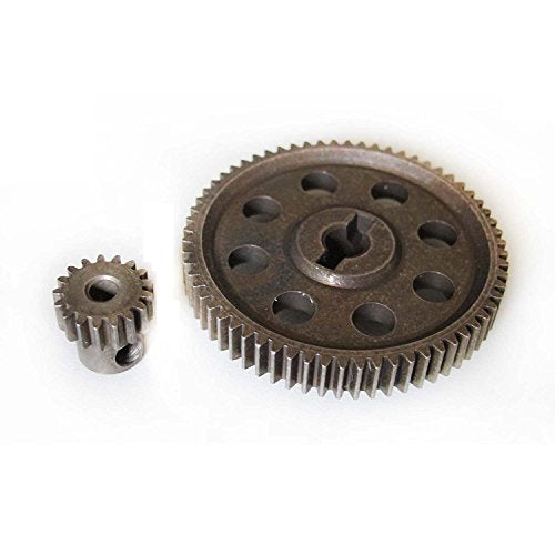 11184 & 11119 Differential Steel Metal Main Gear 64T & Motor Gear 17T Combo for RC HSP 1/10 Car Truck