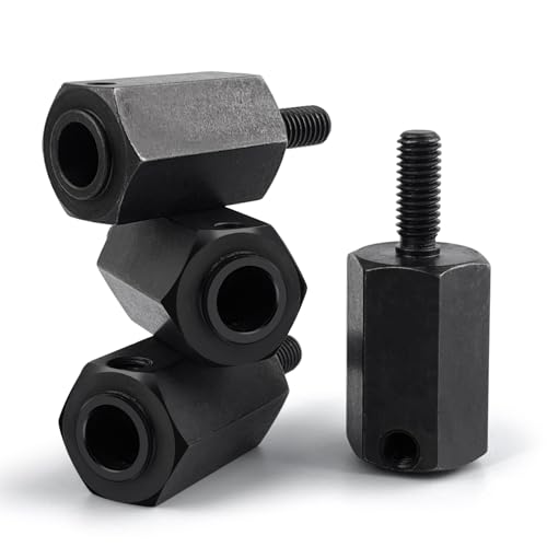 4PCS MORFUM SCX6 Hard Steel Wheel Hex Hub 20mm Offset Extension Hex Drive Adapter Combiner Coupler Conversion Compatible with 1/6 SCX6 AXI05000 RC Crawler Car Upgrades