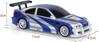 TOUCAN RC HOBBY 1:43 Remote Control Mini Drift Car Race Car Radio Lights Traffic Safety Cone Without a Gyro Blue for Adult - color: Blue