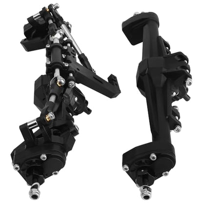 Nylon Front & Rear Portal Axle with Scale Hydraulic Ram for 1/10 RC Crawler Vanquish H10 Optic Capra UTB10 Upgrade