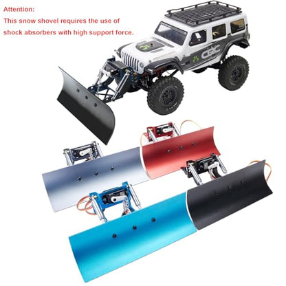 1/24 Snow Plow Kit Upgrade for SCX24 RC Cars | Fits SCX24 - Aluminum Upgrade - Replacement Parts - Black - color: Black
