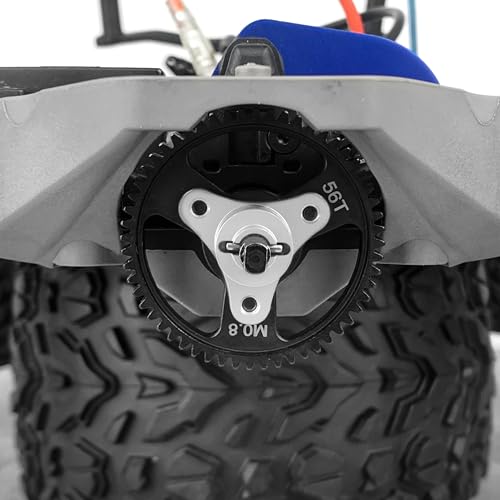 Aluminum Alloy RC Gearbox Slipper Clutch Eliminator Gear Adapter Compatible with Slash Rustler Stampede 4x4 VXL 1/10 RC Car Upgrade Parts (Silver) - color: Silver