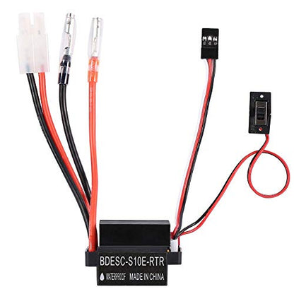 Jectse ESC Brushed 320A, Professional Electronic Speed Controller Two Way,RC Accessory Suitable for RC Cars Model and Ship Boats Multifunction Servo Tester