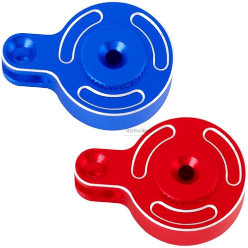 RC Servo Saver Set 25T Upgrades Part for 1/10 Big Rock 3S BLX,Granite/Senton 3S BLX & Mega 550,Kraton/Outcast 4S BLX,1/8 Typhon 3S BLX& Mega 550,Alloy Fixed Link Steering Servo Saver,Red - color: Red-1 Set