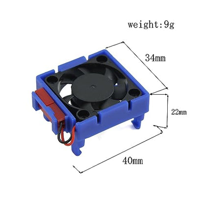 VXL-3s ESC Cooling Fan 3340 for Slash Stampede Rustler Drag Slash Bandit VXL Upgrade Parts (Dark Blue)