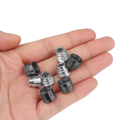 HobbyPark 1.9/2.2 Beadlock Wheel Nuts Locknuts – Aluminum Locking Nuts for 1/10 RC Crawler Car, Fits for TRX4 SCX10 SCX10 II III AXI Capra Redcat Gen8 Gen7 RC4WD & More (Gray) - color: Gray