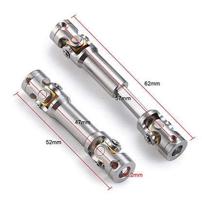 RC-Hub 1Pcs RC Driveshafts Metal Drive Shaft 45-50/47-57/55-67/60-80mm for 1:14 Tamiya Trailer Tractor Truck RC Crawler Car (47-57mm) - size: 47-57mm