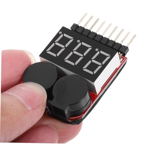 STAHAD 2pcs Lithium Battery Tester with Voltage Meter and Low Voltage Alarm for Rc Batteries and Automotive Use with Sound Alert
