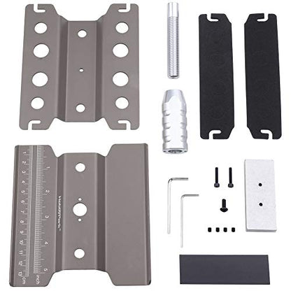 Hobbypark RC Car Stand Work Station with Weight Repair Workstation Aluminum Alloy 360 Degree Rotation Lift Or Lower for 1/12 1/10 1/8 Scale (Titanium)