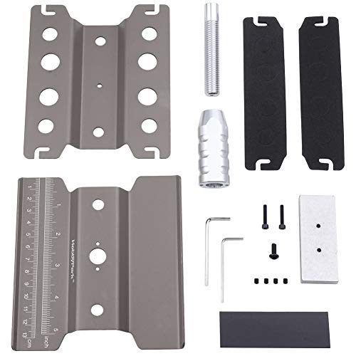 Hobbypark RC Car Stand Work Station with Weight Repair Workstation Aluminum Alloy 360 Degree Rotation Lift Or Lower for 1/12 1/10 1/8 Scale (Titanium)