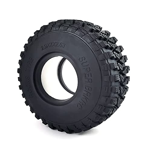 RCLIONS 4PCS 2.9inch Tires RC Wheels Tyre with Foam Insert for Axail SCX6 1/6th RC Crawler Car
