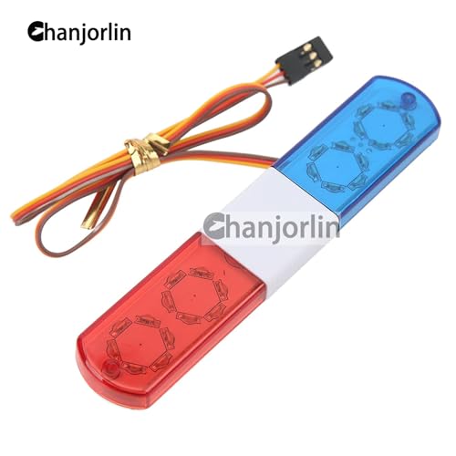 1/10 RC Car Simulation Police Lights Multi-Function Flash LED Lamp Nine Flashing Light Modes for 1/8 Crawler Off Road Rally Truck Cars HSP Traxxas Tamiya RC4WD Axial Arrma (Blue&Red 115mm) - color: Blue&Red 115mm