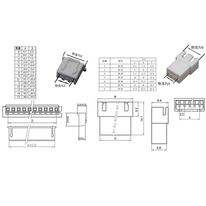 10 Pairs JST XH Connectors Kit XH 2.54mm 4 Pin Male and Female Connector Socket Plug with 10cm 22 AWG Soft Silicone Cable Wires