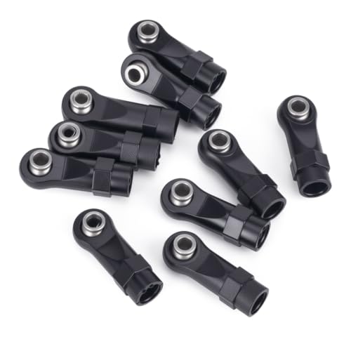 20Pcs RC Linkage Rod Ends,M3 Ball Joint Head Set for Traxxas TRX-4 Axial SCX10 HSP 90046 90047 1/10 RC Crawlers Car Upgrade Parts (20pcs Straight) - style: 20pcs Straight