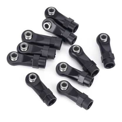20Pcs RC Linkage Rod Ends,M3 Ball Joint Head Set for Traxxas TRX-4 Axial SCX10 HSP 90046 90047 1/10 RC Crawlers Car Upgrade Parts (20pcs Straight) - style: 20pcs Straight