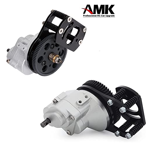 Metal D90 Single Speed Transmission Gearbox with Clockable Motor for 1/10 RC Crawler RC4WD Gelande II FJ40 G2 D110 DefenderTF2 (Single Speed Transmission) - color: Single Speed Transmission