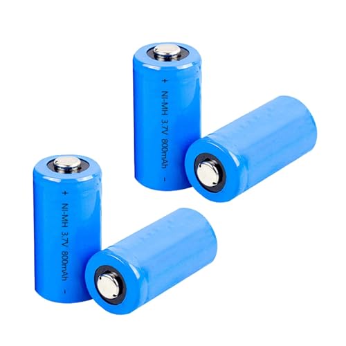3.7V 800mAh Rechargeable Battery NI-MH 16 * 34mm Battery for Headlamp,LED Flashlight,Mini Fans,RC Cars,etc.(0.63 * 1.34Inch) - size: 4Pcs