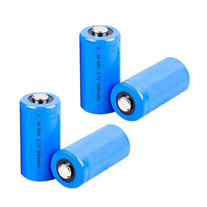 3.7V 800mAh Rechargeable Battery NI-MH 16 * 34mm Battery for Headlamp,LED Flashlight,Mini Fans,RC Cars,etc.(0.63 * 1.34Inch) - size: 4Pcs