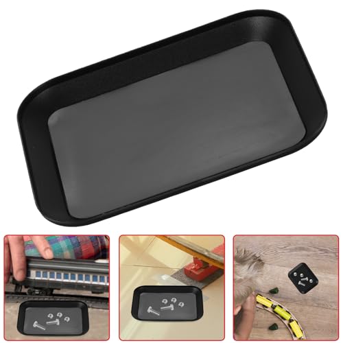 NUOBESTY Aluminum Alloy Magnetic Screw Tray for Small Metal Parts, Rc Model Car Repair Tool Organizer, Black