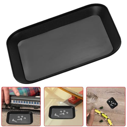 NUOBESTY Aluminum Alloy Magnetic Screw Tray for Small Metal Parts, Rc Model Car Repair Tool Organizer, Black