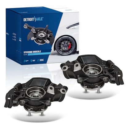 Detroit Axle - 2.4L Front 2pc Steering Knuckles for 2011 Kia Optima | 2 Steering Knuckles & Wheel Bearing Hubs Assembly Replacement - size: KA698460_KA698461/Kit