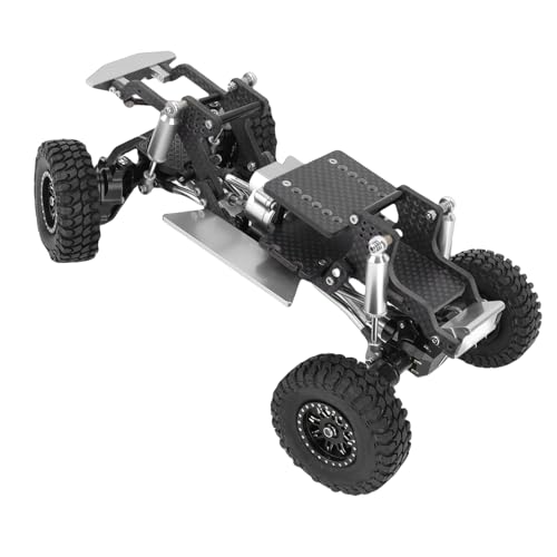 Asixxsix RC Crawler Chassis Frame Kit, Lightweight Strong Modular Design RC Upgrade Parts, Composite Material Chassis Frame Kit with Easy Installation for Ascent 18 1/18 Crawler (Black and Silver) - color: Black and Silver