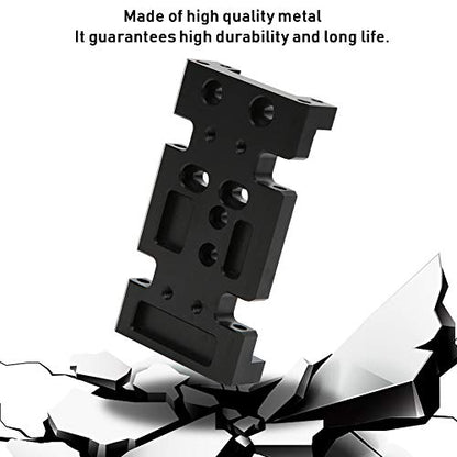 Metal Bottom Plate for HSP94180 to D90 1:10 RC Crawler, RC Gearbox Mount Baseboard Compatible with D90 SCX10 Transfer Case, Durable Aluminum Lower Chassis Part for Off - Road Climb