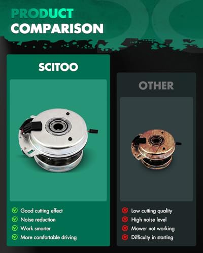 SCITOO Electric PTO Clutch 917-04622 Electric PTO Lawn Mower Clutch | for Troy Bilt |for Sears Craftsman |for Cub Cadet |for Bolens |for MTD |for Ogura |for Stens |for Warner - style: GT1A-MT09