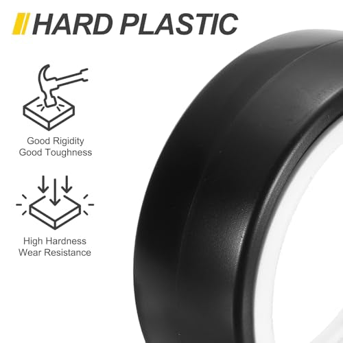 MECCANIXITY 2Pcs 1/10 RC On-Road Car Tyres, RC Drift Tires Hard Plastic Tyre Replacement for Remote Controlled Drifting Vehicles, Black White - color: Black White