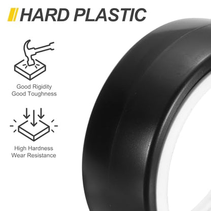 MECCANIXITY 2Pcs 1/10 RC On-Road Car Tyres, RC Drift Tires Hard Plastic Tyre Replacement for Remote Controlled Drifting Vehicles, Black White - color: Black White