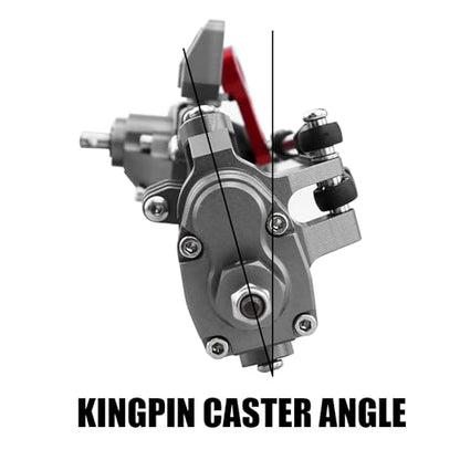 1/10 RC Crawler All Metal Front and Rear Portal Axle for Axial Capra 1.9 UTB Buggy F9 CNC Machined 7075 Aluminum Integrated (Grey) - color: Grey