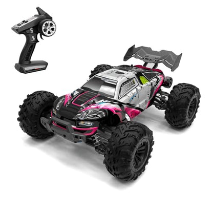 TOUCAN RC HOBBY 1/16 RC Off Road Car Q117 2.4G Remote Control Four Wheel Drive High Speed Vehicle 70km/h Brushless Motor ESC Lifting Wheel RTR for Adult - color: Red