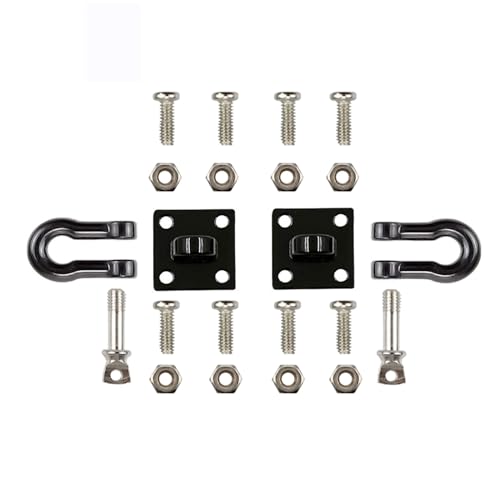 Metal RC Trailer Hitch Chain Tow Hook Rope Shackles for RC 1/10 Crawler TRX4 Axial SCX10 90046 Wraith 90081 Tamiya D90 TF2 CC01 Truck RC Decor Parts