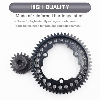 54T Spur Gear 1 Mod and 18T Pinion Gear Fit for Traxxas X Maxx | Hardened Steel Construction,Replace 6449,Compatible with XO 1,Maxx and E Revo 2.0,CNC Precision Machining - size: 54T+18T