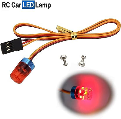 2PCS Ultra Bright LED Police Light Rotating Flash Alarming Strobe Lamp 5Modes for 1/8 1/10 1/14 RC Car Firefighting Ambulance Crawler Truck Lighting for CC01 D90 SCX10(Red Yellow,9x15mm) - color: 9x15mm,Red/Yellow