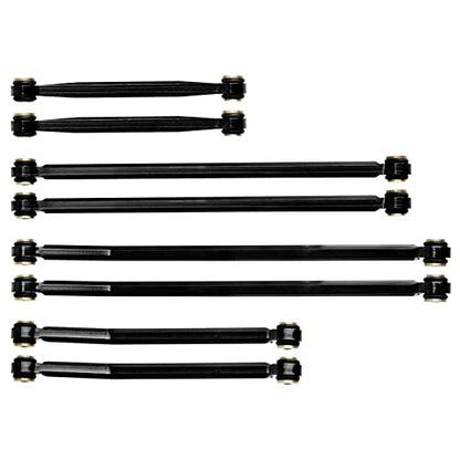 Hobbypark Aluminum High Clearance Links Set Upgrades for Axial SCX24 Gladiator AXI00005 Upgrades 1/24 RC Crawler Car (Black) - color: Black
