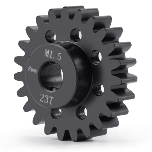 Mod 1.5 8mm Motor Gears 23T Steel Pinion Gear for 1:5 X Maxx 6S/8S | XRT 1/6 8S Monster 4WD 1/10 E-REVO Truck Upgrades - size: 23T