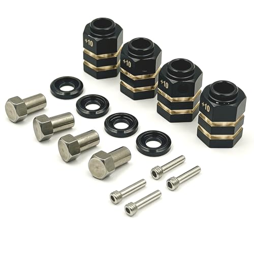 12mm Wheel Hex Hub Extension Adapters for TRX4 TRX6 RC Crawlers, CNC Machined Brass Wheel Spacers (15mm) - style: 15mm