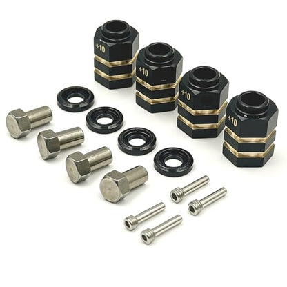 12mm Wheel Hex Hub Extension Adapters for TRX4 TRX6 RC Crawlers, CNC Machined Brass Wheel Spacers (15mm) - style: 15mm
