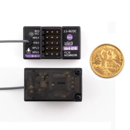 GoolRC Flysky INr4-GYB Receiver, 2.4GHz 4 Channels AFHDS 3 Receiver Single Antenna PWM/PPM/i-BUS2/S.Bus/i-Bus Data Output Compatible with Flysky Noble NB4+ NB4 Pro+ RC Transmitter for RC Car Boat