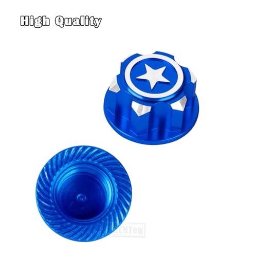 RC Aluminum RC 17mm Hex Wheel Nut Upgrades Part for X-Maxx Summit E-Revo E-Maxx 1/8 RC Monster Buggy car,Alloy Dustproof Anti-Skid Mount Cap,Navy Blue - color: Navy Blue - Upgrades