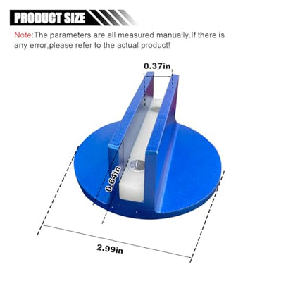 Universal Magnetic Jack Pad, 0.37" Slotted Aluminum Grooved Pad | Jack Puck Pinch, Pinch Weld Frame Rail Adapter with Large Slotted for Most Cars SUVs Trucks, Blue - color: Blue