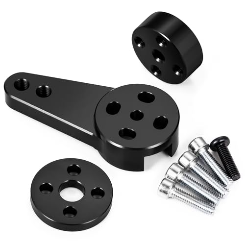 Adjustable Servo Horn 15T Aluminum Servo Arm Upgrade for 1/5 RC Buggy Truck Short Course Car (Black) - color: Black